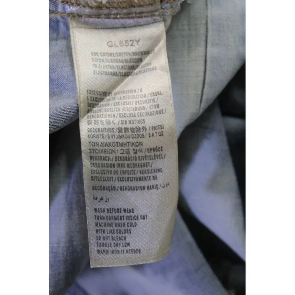 Gianni Lupo Mens Cotton Bleached Tie Dye Denim Button Down Shirt Blue Size S